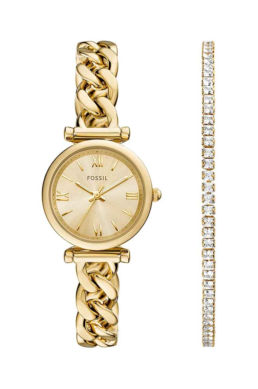 

Часы и браслет Fossil, золотой