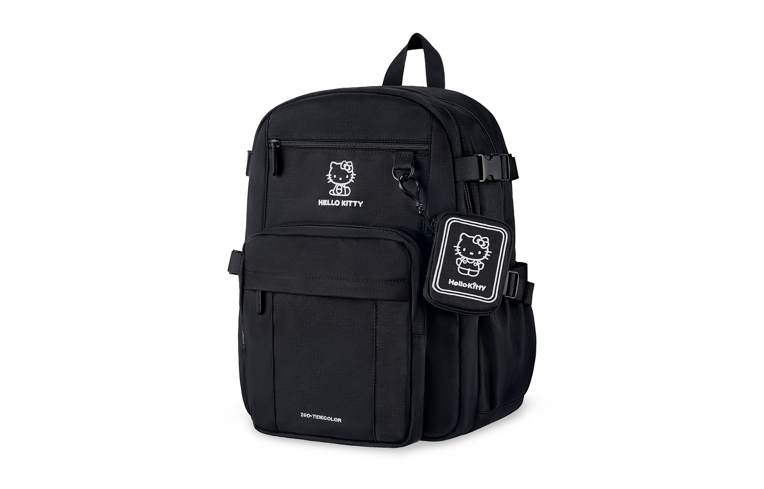 

Sanrio Большой женский рюкзак из полиэстера разноцветный, Hello Kitty-Black
