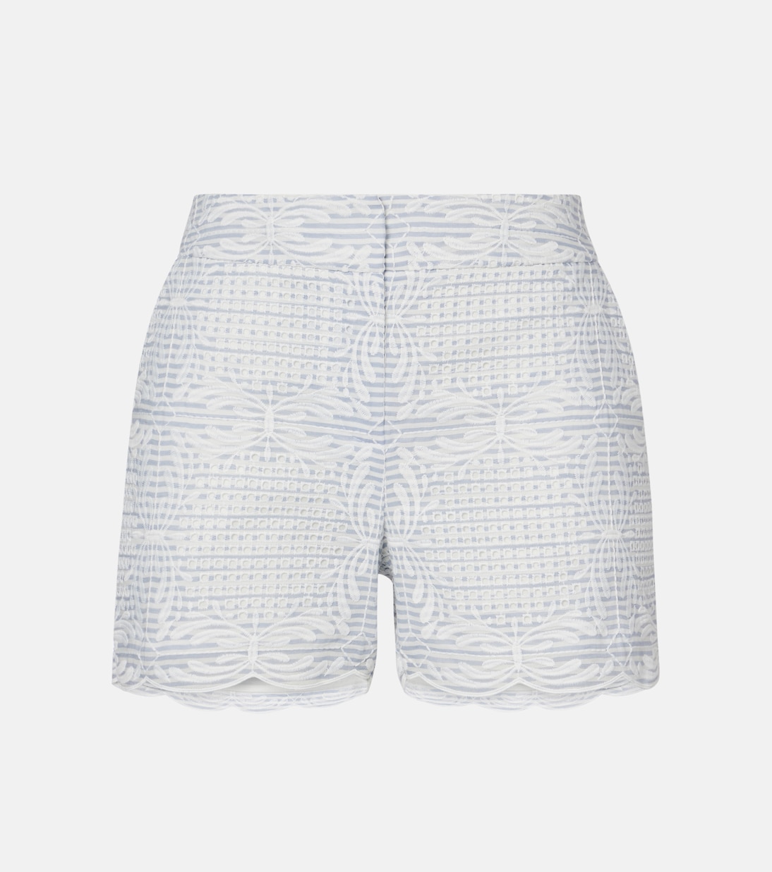 

Хлопковые шорты Allen с высокой посадкой Veronica Beard, Blue/White