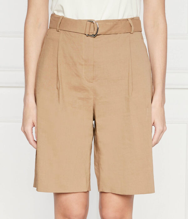 

Льняные шорты tannah1 Relaxed fit Boss, желтый