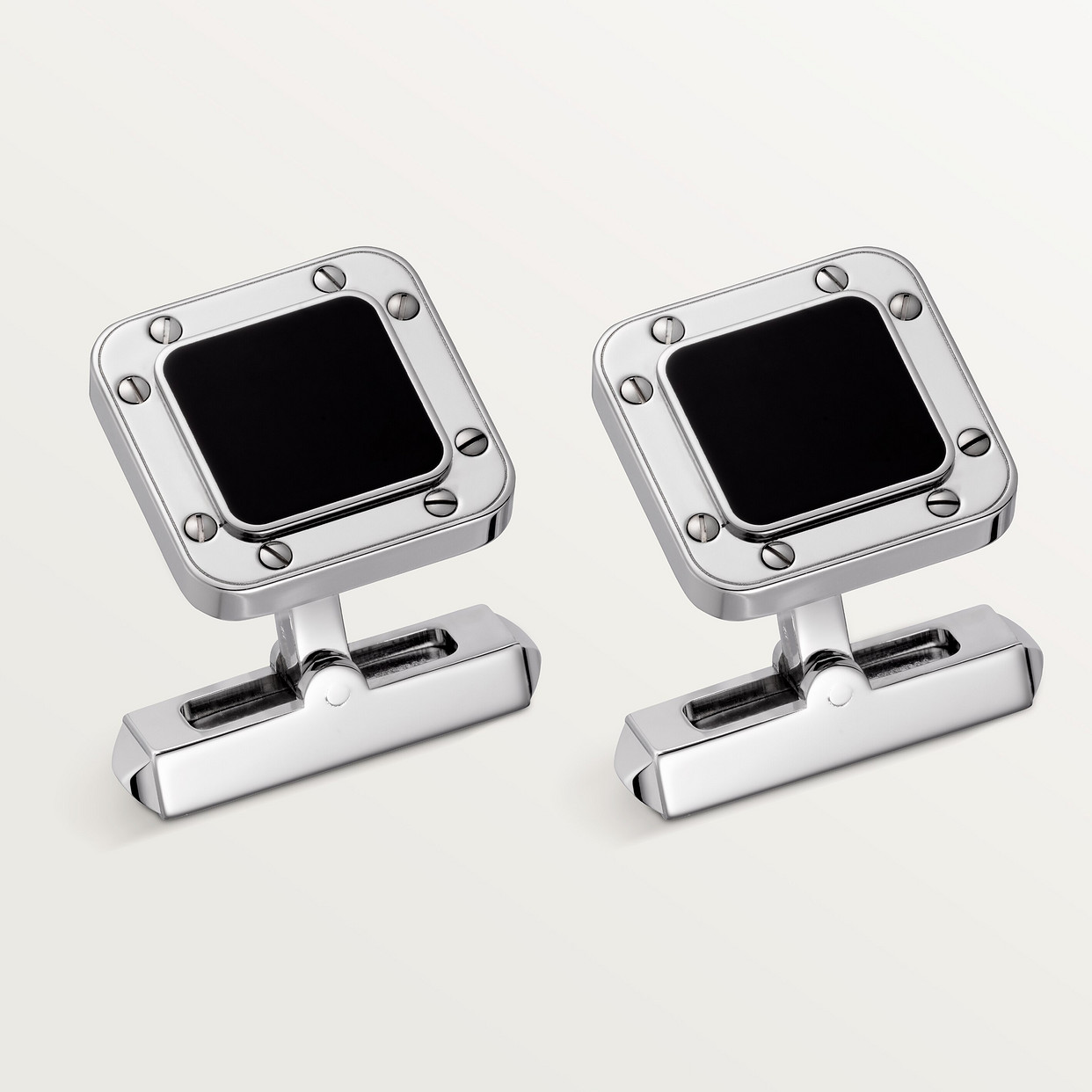 

Запонки Cartier Boutons de manchettes Santos de Cartier, цельное серебро