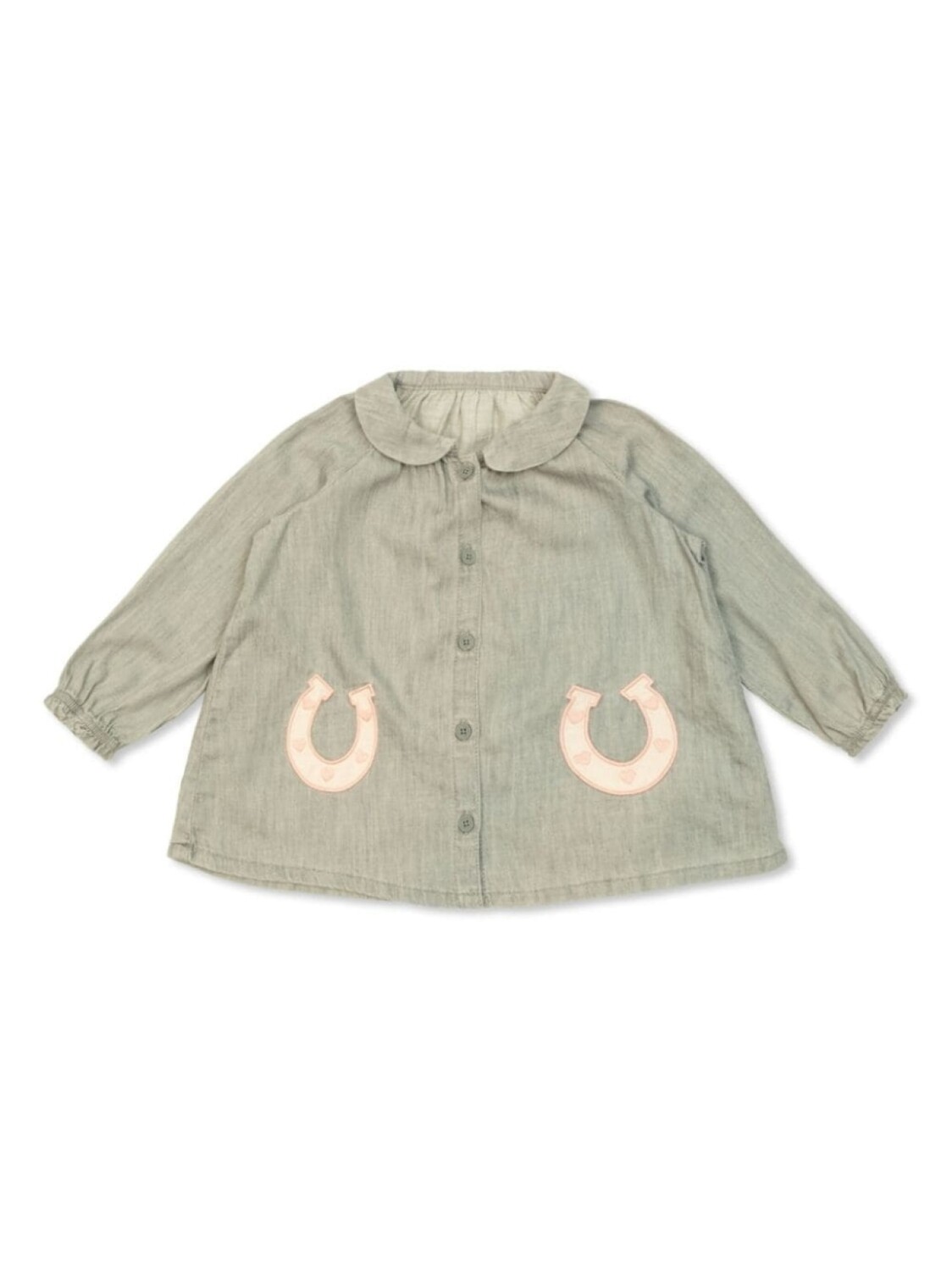 

Блузка Stella McCartney Kids с аппликацией в виде подковы, серый