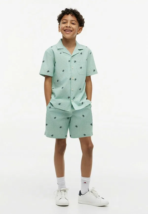 Рубашка с коротким рукавом и вышитым логотипом ithaca в полоску Tommy Hilfiger, Jade Wink