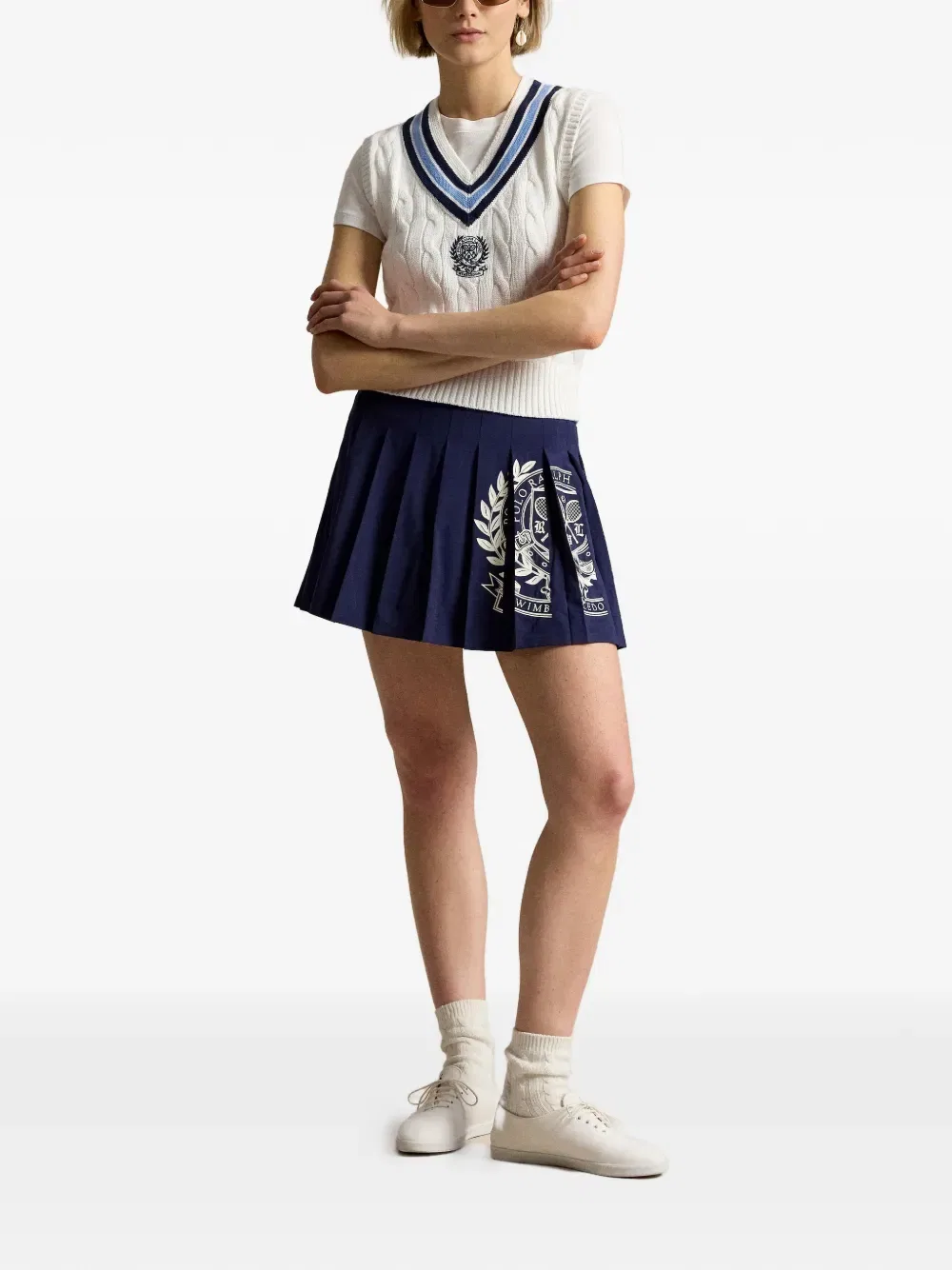 Жилет с V-образным вырезом Polo Ralph Lauren, белый — фото 2