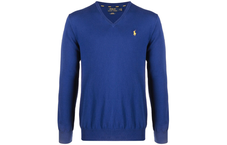 

Трикотажная мужская синяя футболка Polo Ralph Lauren