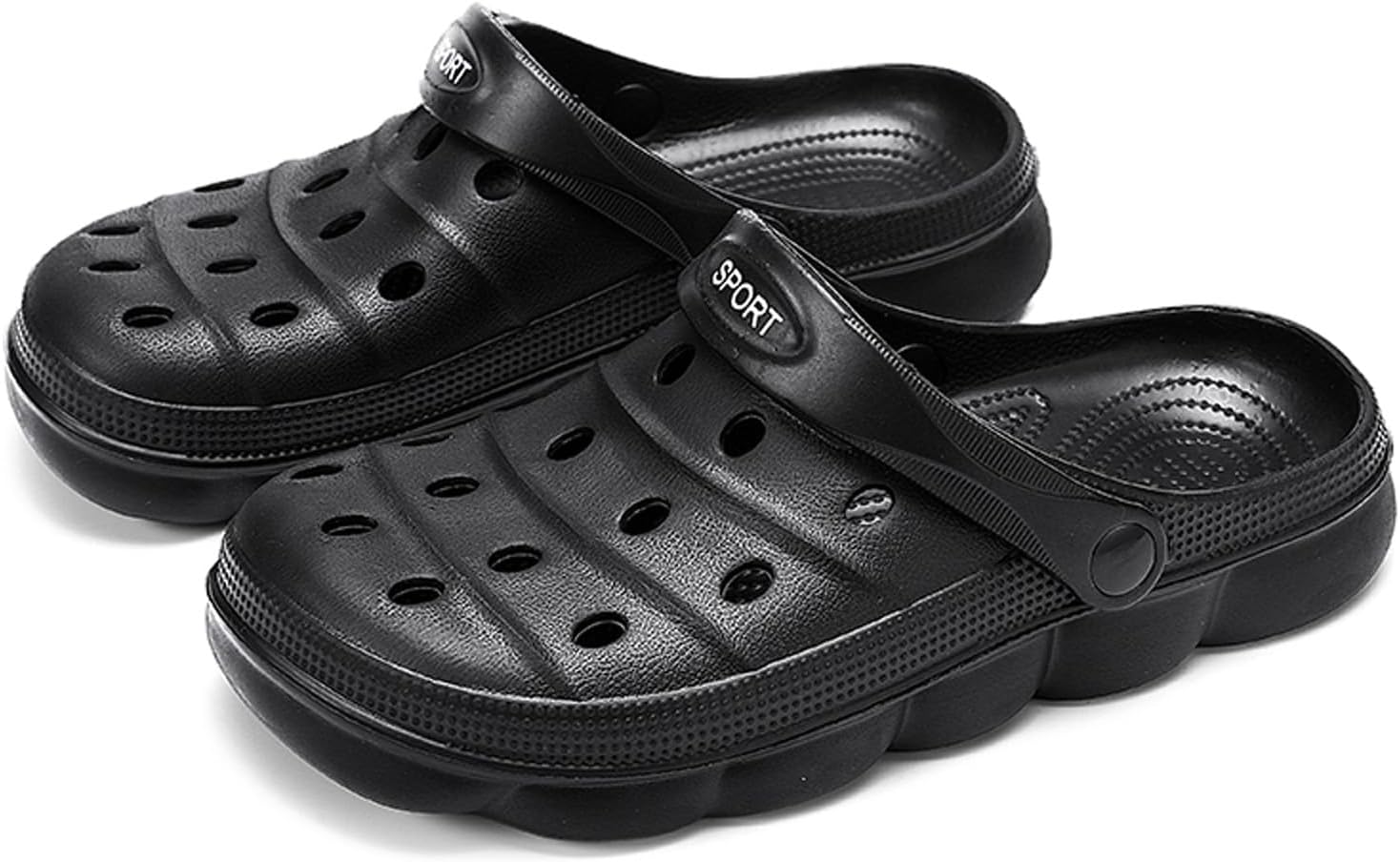 

Сабо унисекс для взрослых Herren Damen Leichte Eva Cerythrina, черный