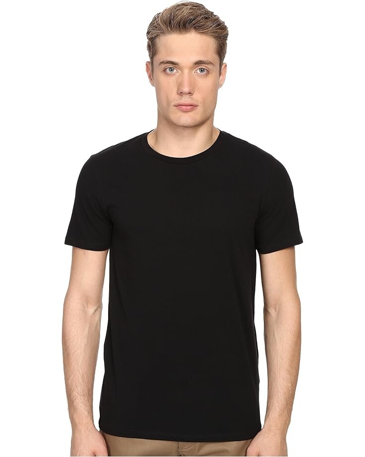 

Рубашка Vince Short Sleeve Pima Cotton Crew Neck Shirt, черный
