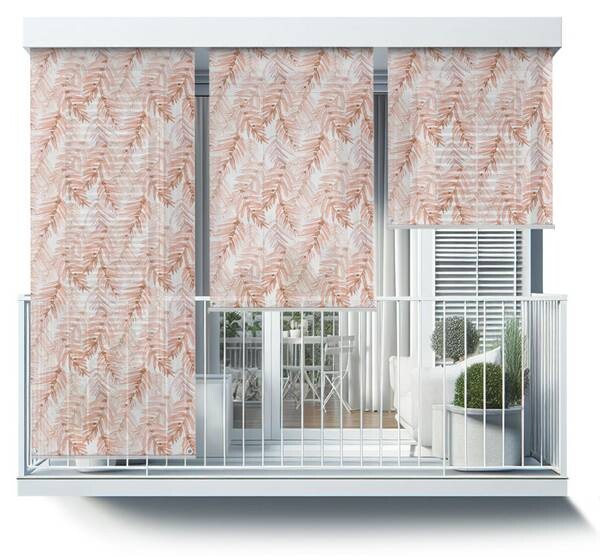 

Рулонные шторы Tulup Blätter in Pastellfarben, 50x290x1 см, розовый