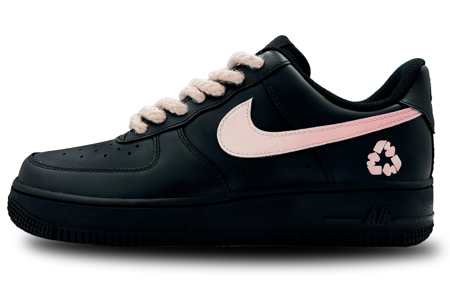 

Кроссовки Nike Air Force 1 Skateboarding Shoes Women's Low-top Black, розовый
