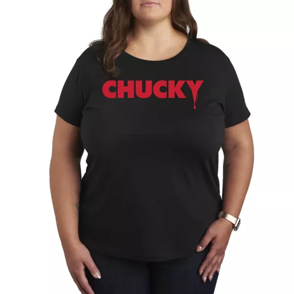 

Футболка с принтом Chucky для полных Licensed Character, черный