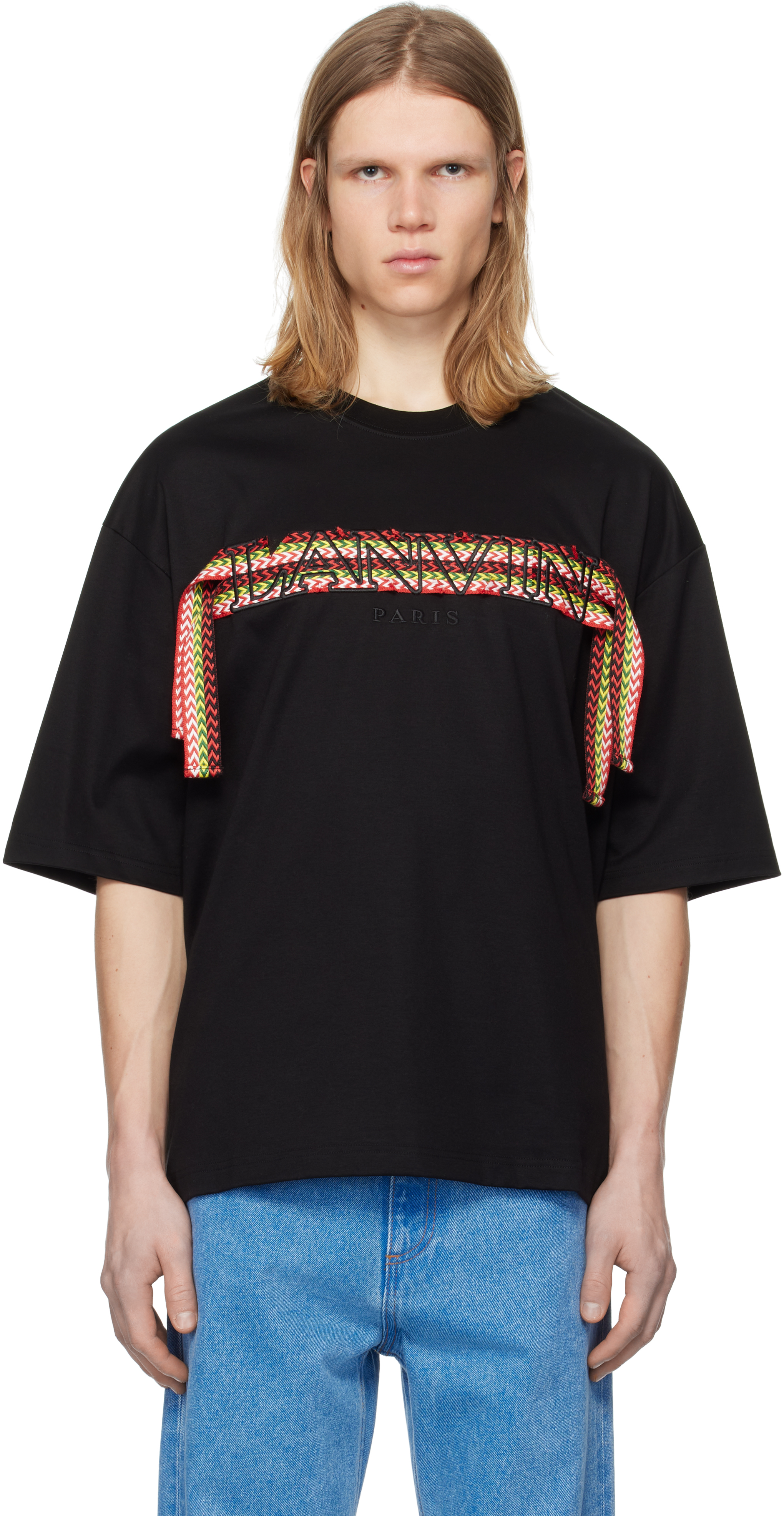 

Футболка свободного кроя с кружевом Curb Lanvin