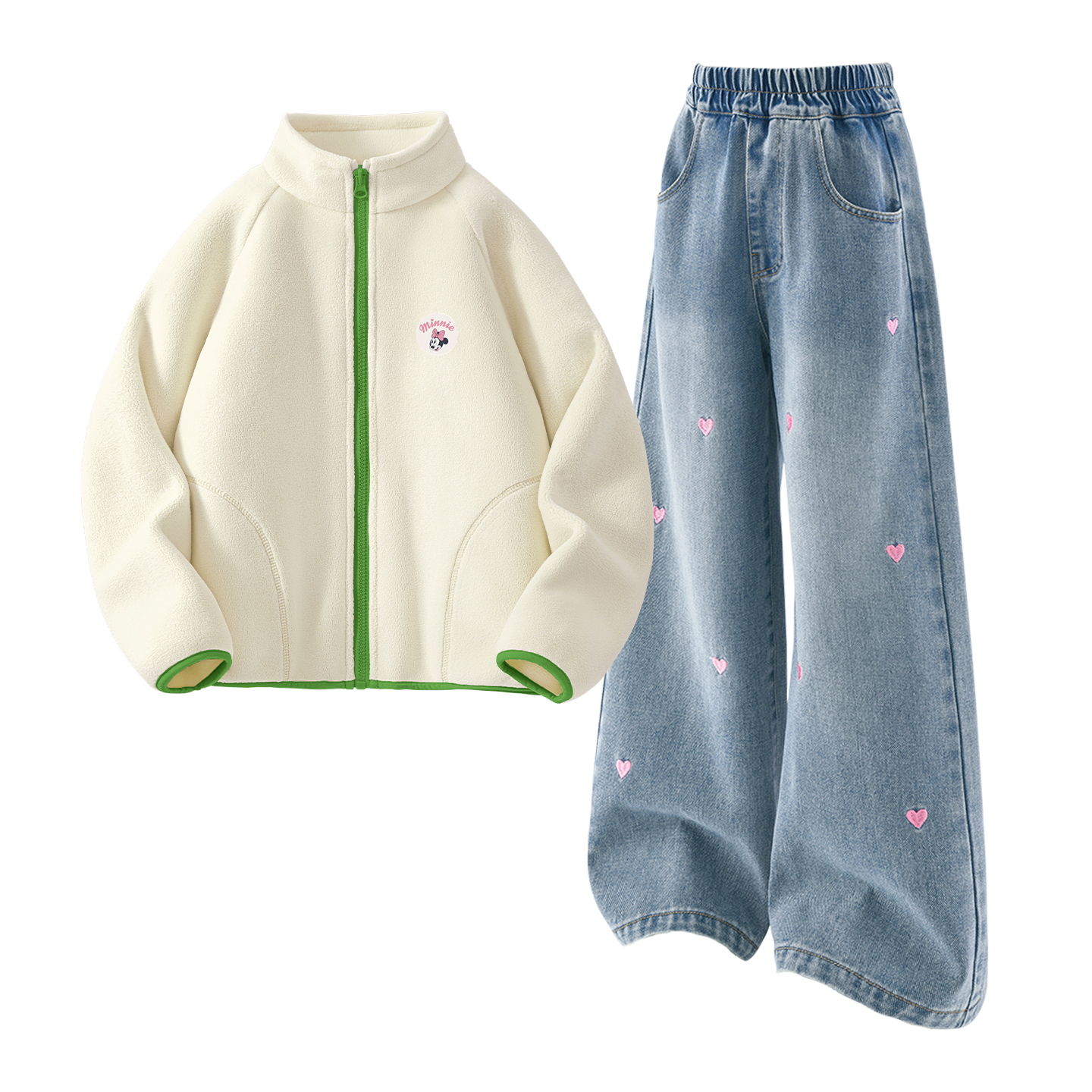 

Детская повседневная спортивная одежда Disney, Dini Medium Round Hook-And-Loop K Light Milk White+Solid Color Sea Salt Blue