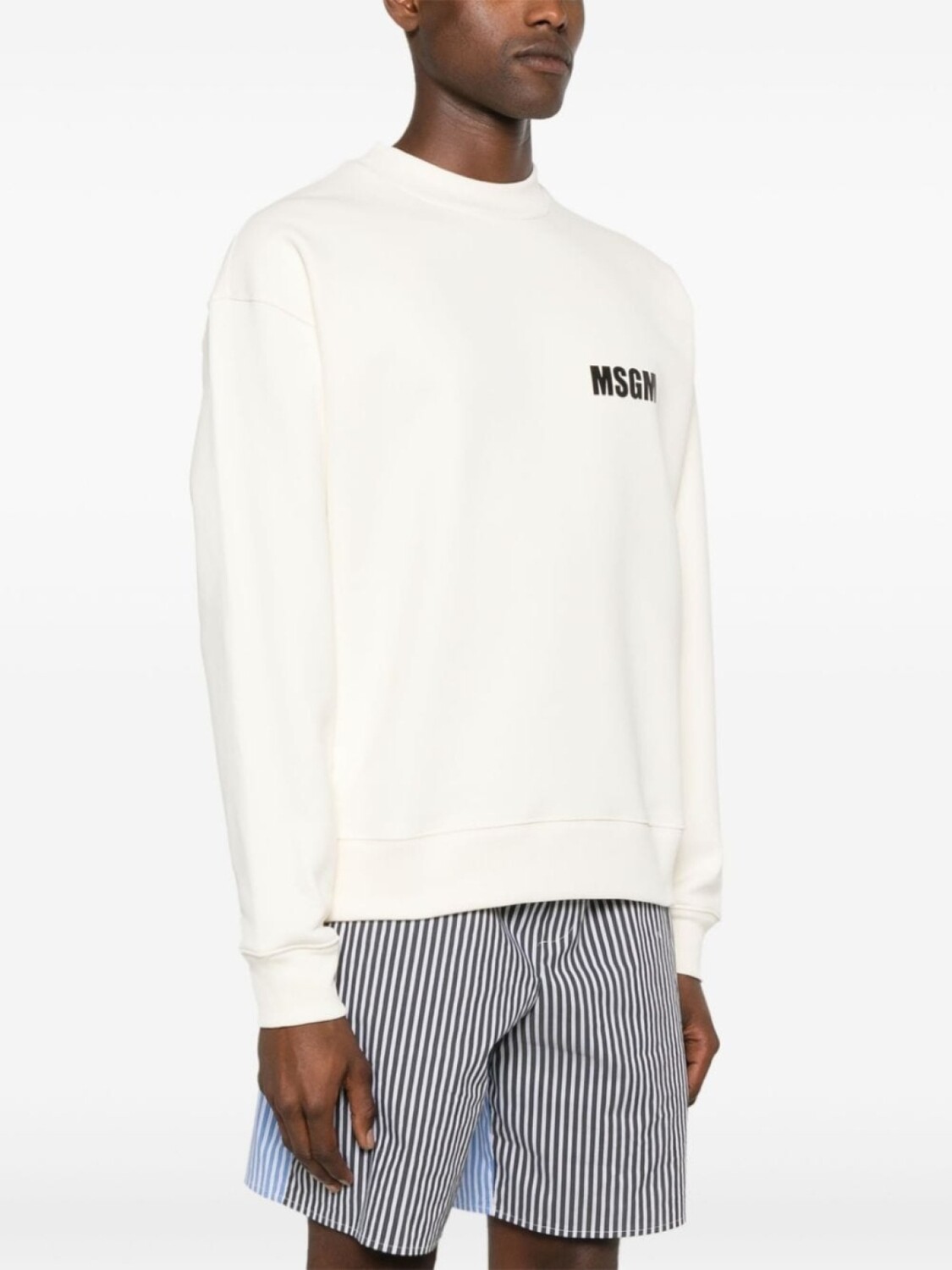 

MSGM хлопковая толстовка с логотипом, нейтральный цвет
