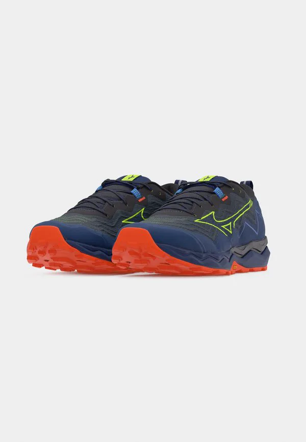 Кроссовки для трейлраннинга wave daichi 9 Mizuno, Estate Blue/Lightning Yellow/Light Orange — фото 3