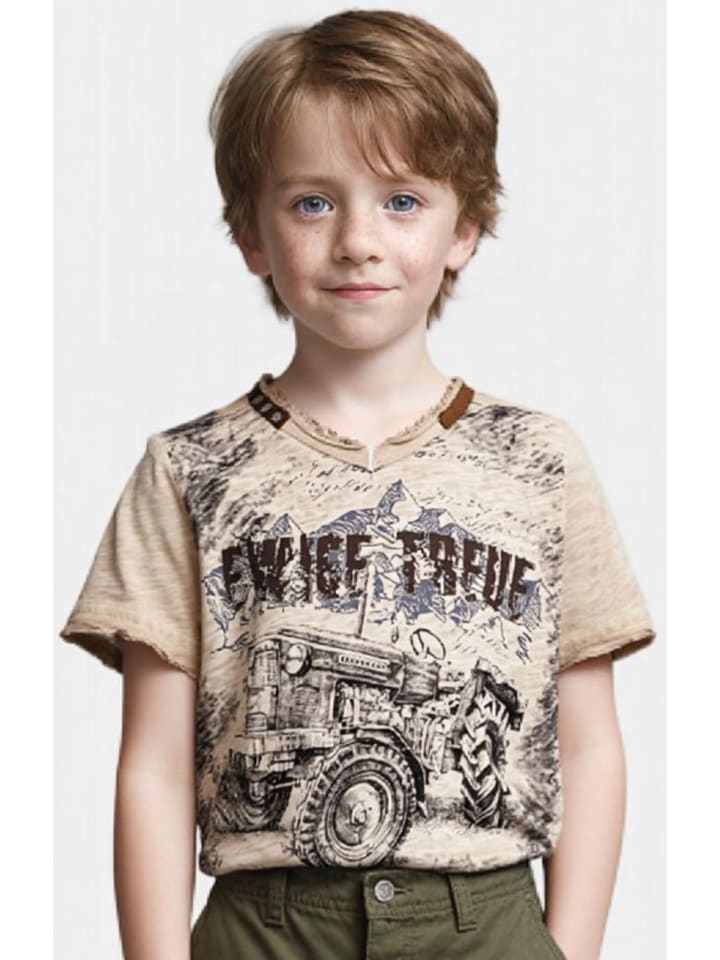 Футболка ALWIN KIDS бежевого цвета Hangowear — фото 3