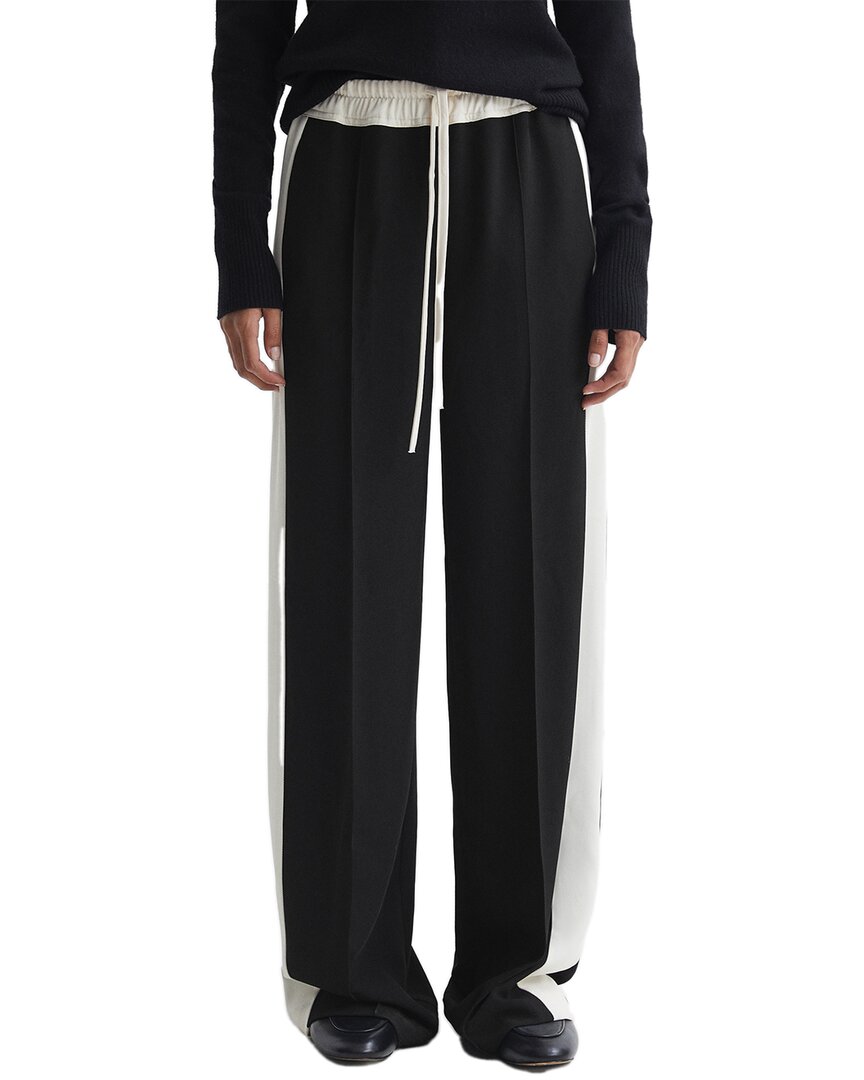 

Рейсс Мэй Уайд Сайд Страйп Широкие брюки Reiss, черный