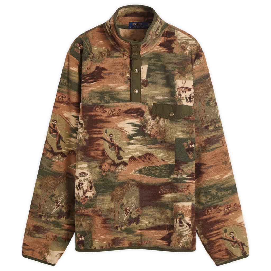 

Флисовая поддева для лыж в камуфляжном принте Polo Ralph Lauren, камуфляж