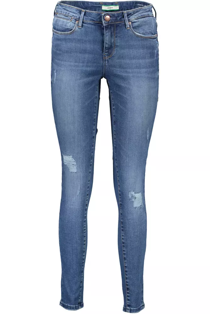 

Синие хлопковые женские джинсы Guess Shoes