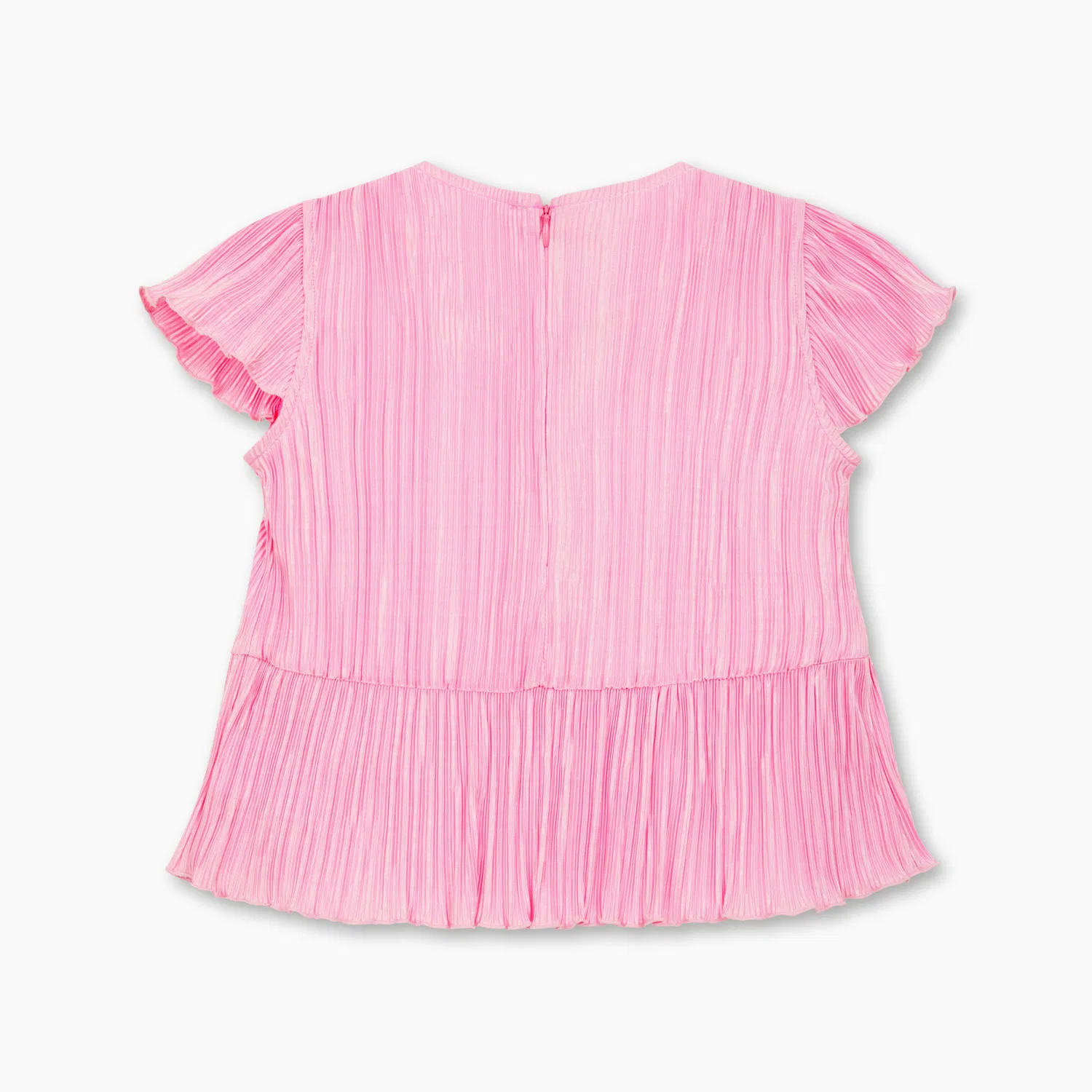 Детская розовая блузка с расклешёнными рукавами от Benetton Kids — фото 2