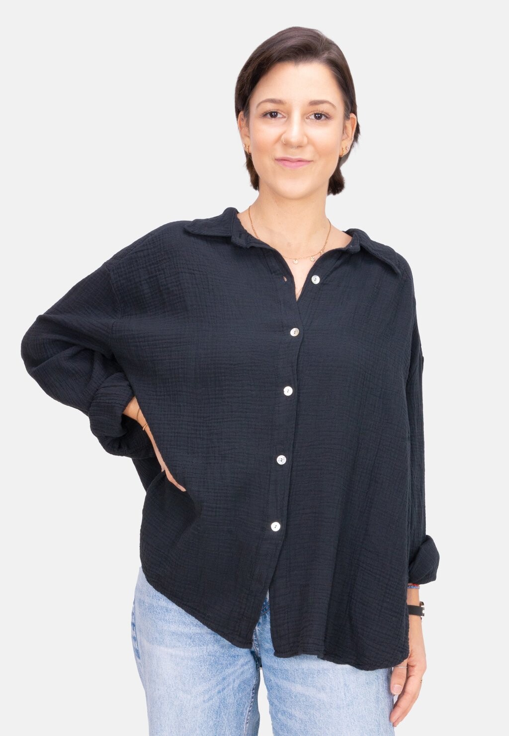 

Блузка-рубашка SASHA OVERSIZED Seasons Of April, цвет schwarz