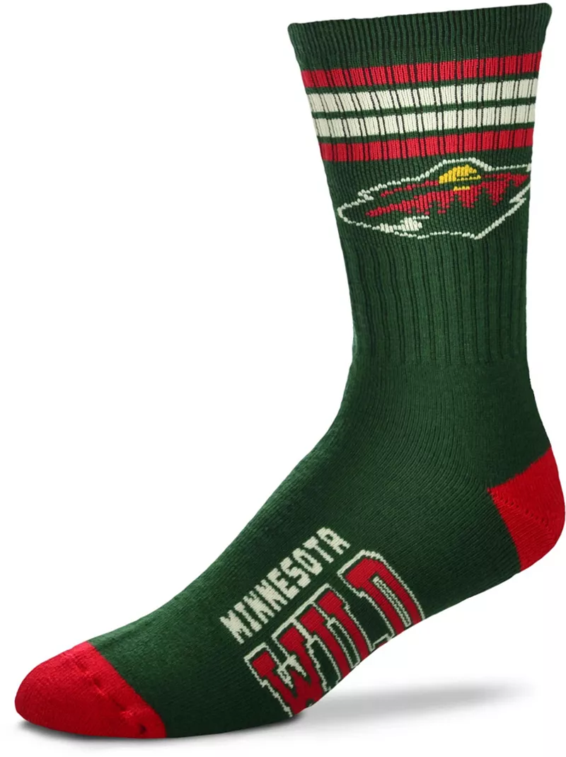 

Носки Deuce Crew с 4 полосками для босых ног Minnesota Wild For Bare Feet