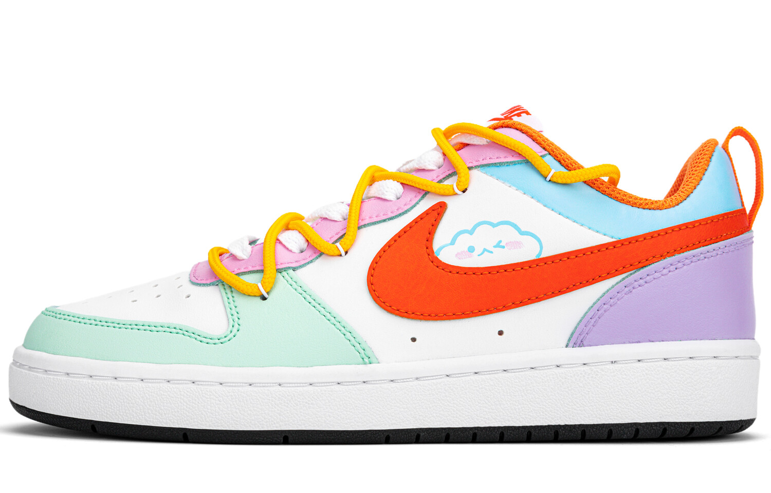 

Кроссовки Nike Court Borough Skateboarding Shoes Women's Low-top White/Green/Purple, белый