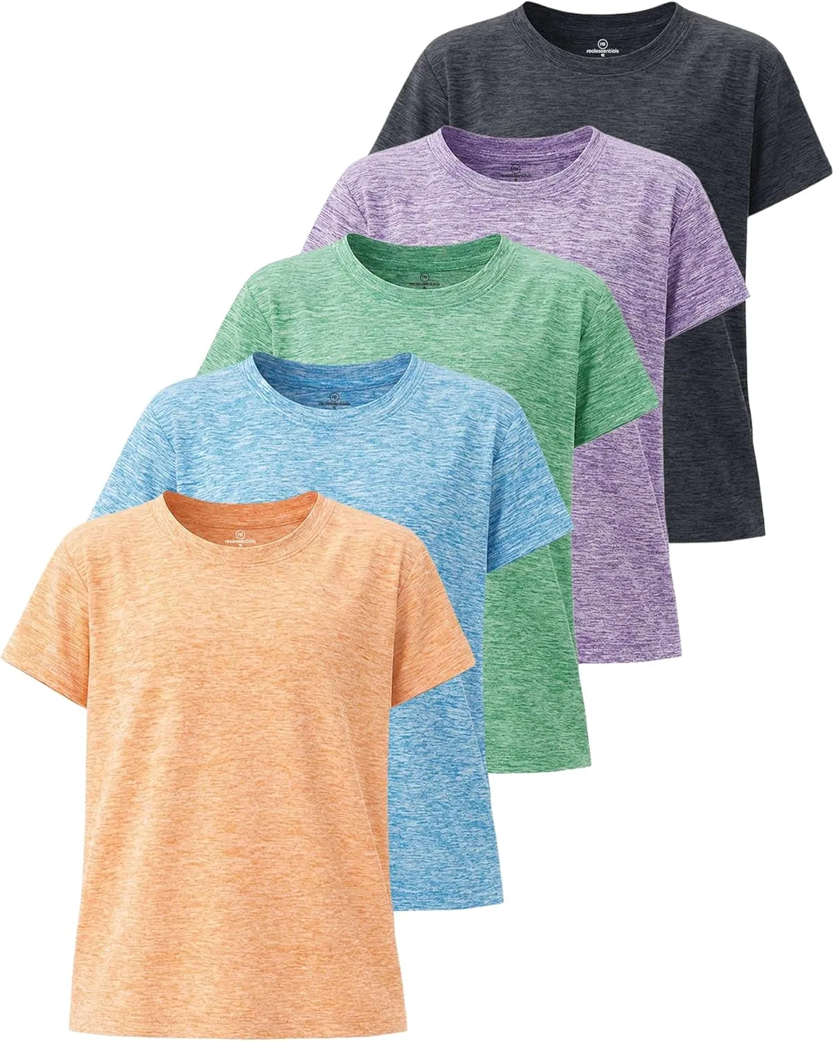 Детская футболка с коротким рукавом Real Essentials, набор 5 штук, Set 3