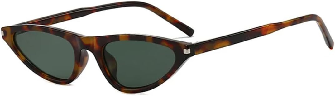 

Солнцезащитные очки с защитой UV400 | Маленькая оправа "кошачий глаз" с цветными линзами | Для женщин и мужчин | Для занятий спортом на открытом воздухе и вождения DSVIGF, Leopard Green