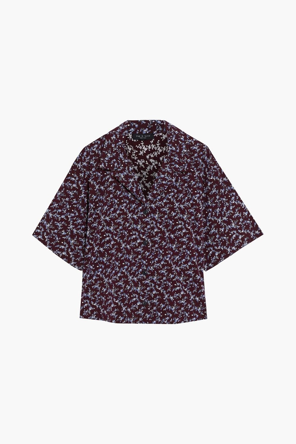 

Рубашка Reed из поплина стрейч с цветочным принтом RAG & BONE, бордовый