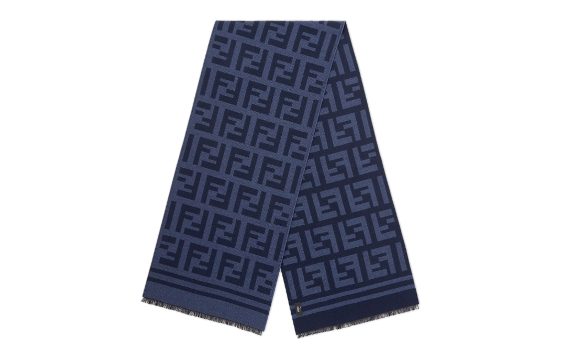 

Шарф с бахромой и узором Ff FENDI