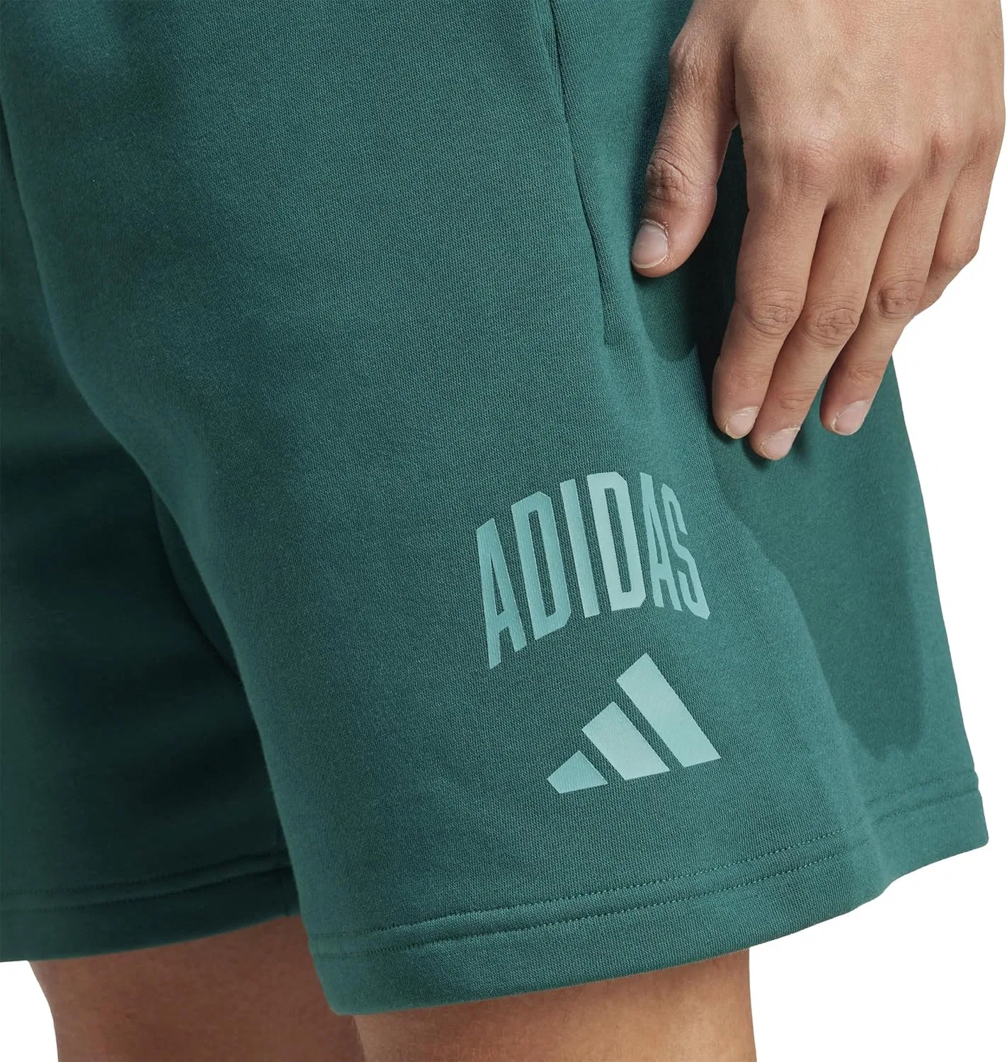 Шорты спортивные adidas, Collegiate Green/Powder Teal — фото 4