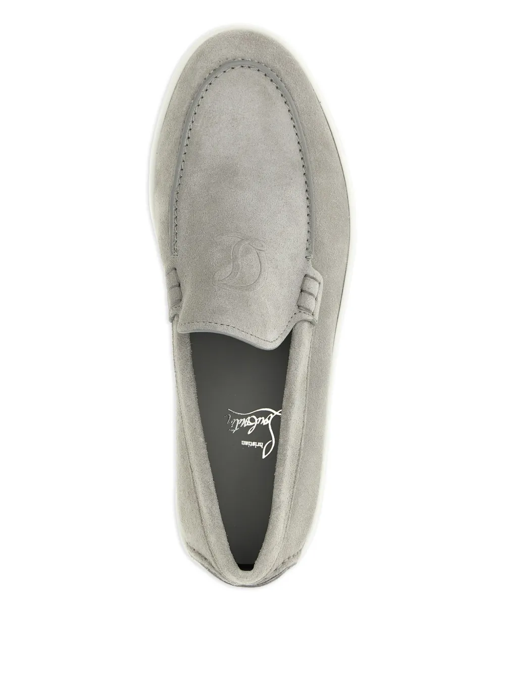 Лоферы Moonboat Christian Louboutin, серый — фото 3
