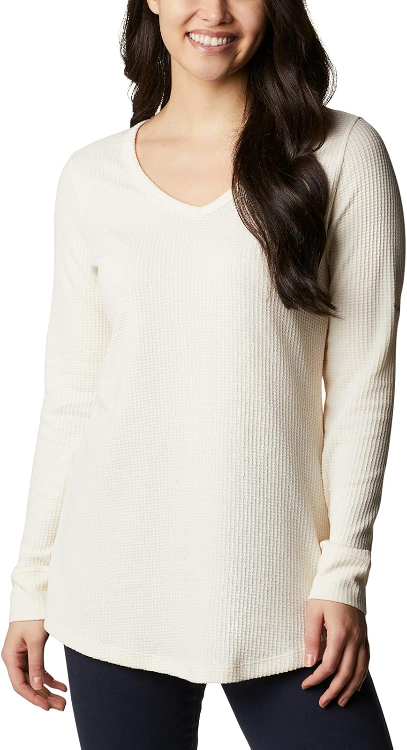 

Columbia Women's Pine Peak Long Sleeve Tunic Thermal, Chalk Heather