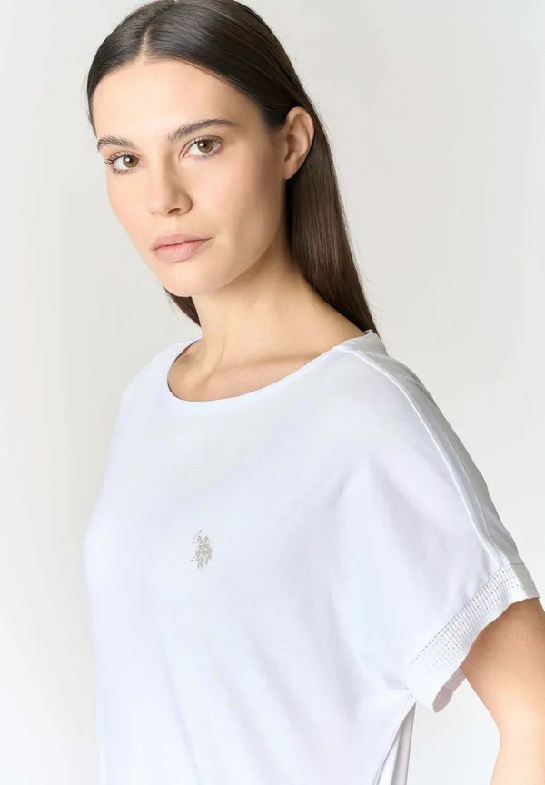 Базовая футболка с рукавами в стиле кимоно U.S. Polo Assn., Bianco — фото 4