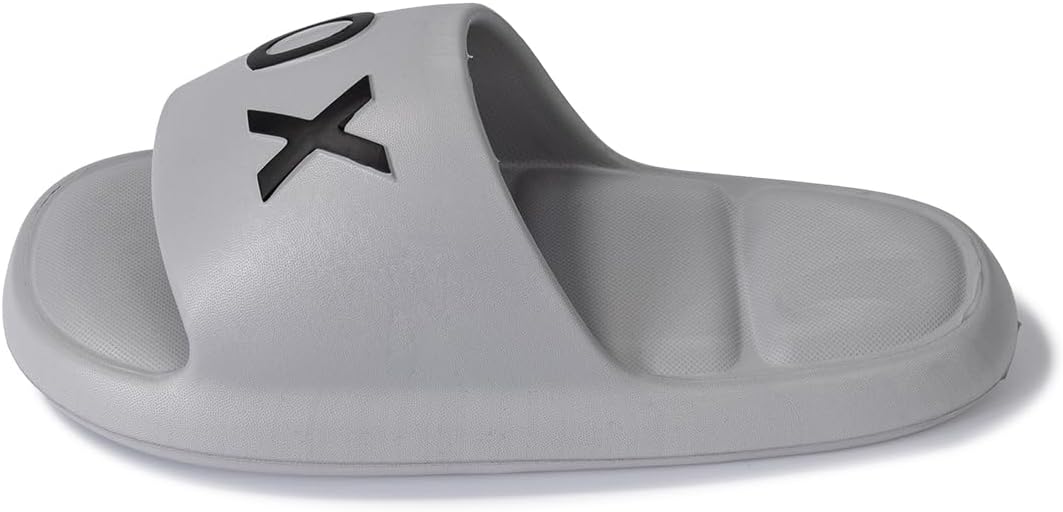 

Мужские и женские шлепанцы ILINXUAN с высокой эластичной подошвой, толстым дном, парные, модные, для дома, ванной, на открытом воздухе и для сада, серый