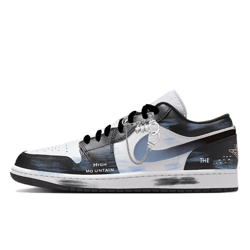 

Jordan Баскетбольные кроссовки Air 1 Ink Flame Low Top Vintage, мужские, градиентно-синие