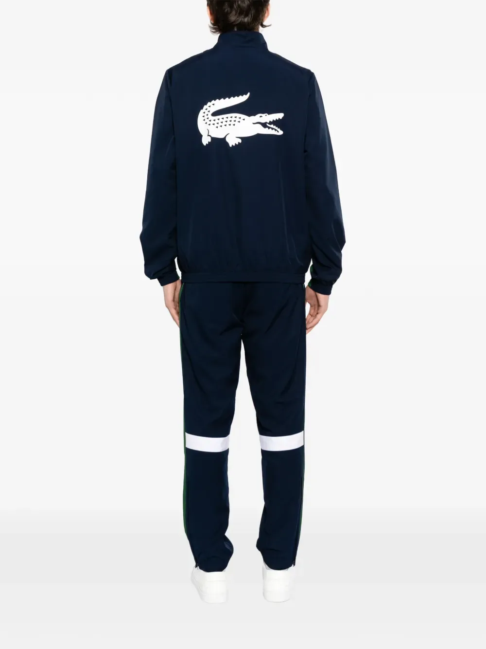 Полосатый спортивный костюм Lacoste, синий — фото 4