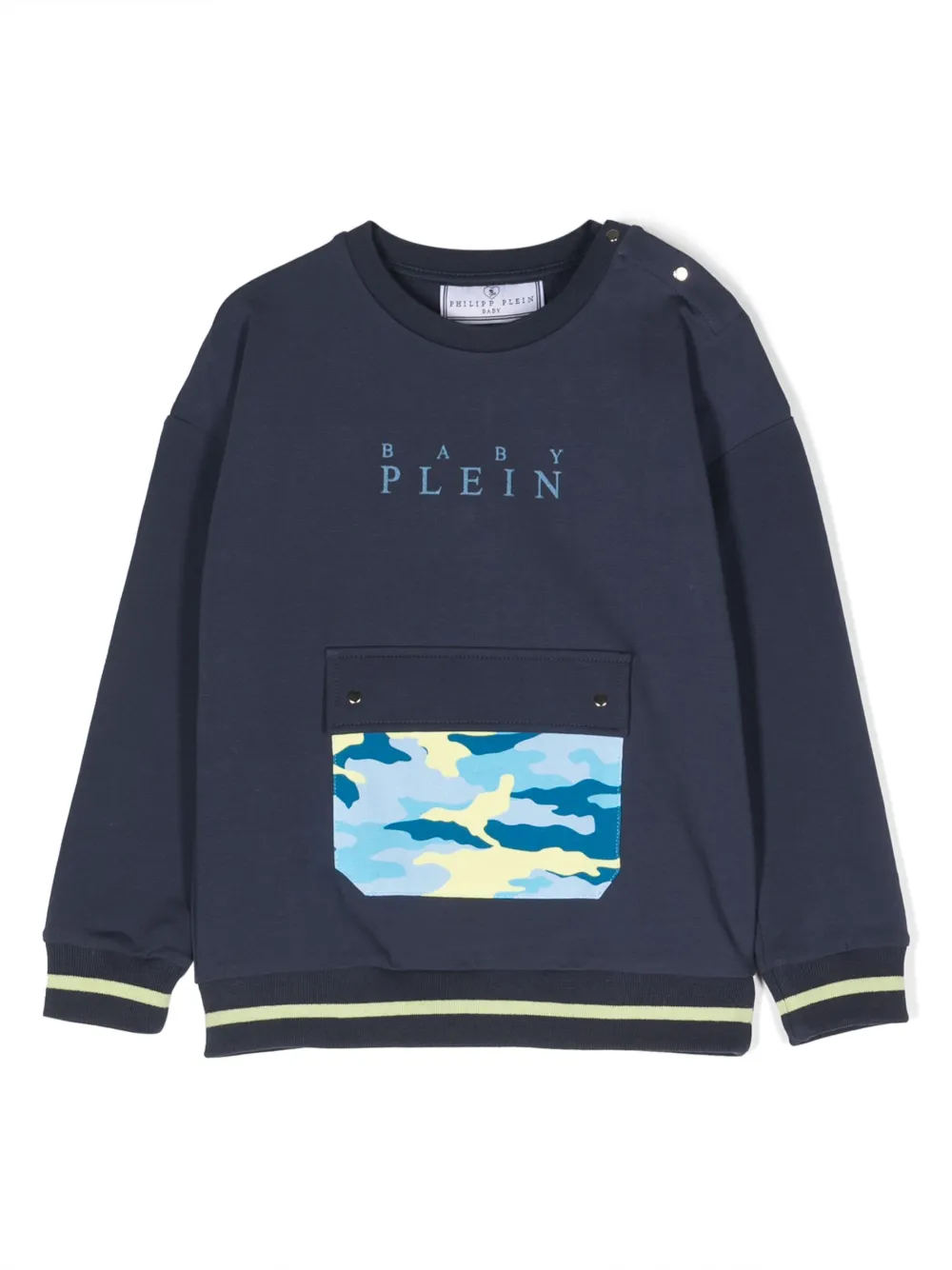 

Толстовка с логотипом Philipp Plein Junior, синий