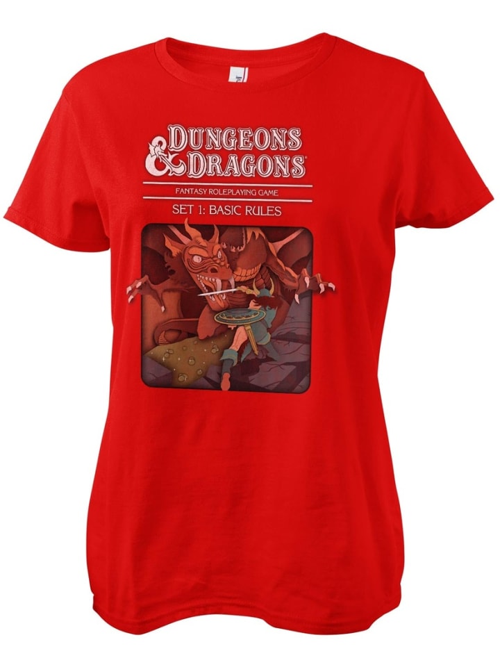 

Dungeons And Dragons Футболка "D&D Set 1 - Basic Rules Girly Tee" красного цвета, Красный, Dungeons And Dragons Футболка "D&D Set 1 - Basic Rules Girly Tee" красного цвета