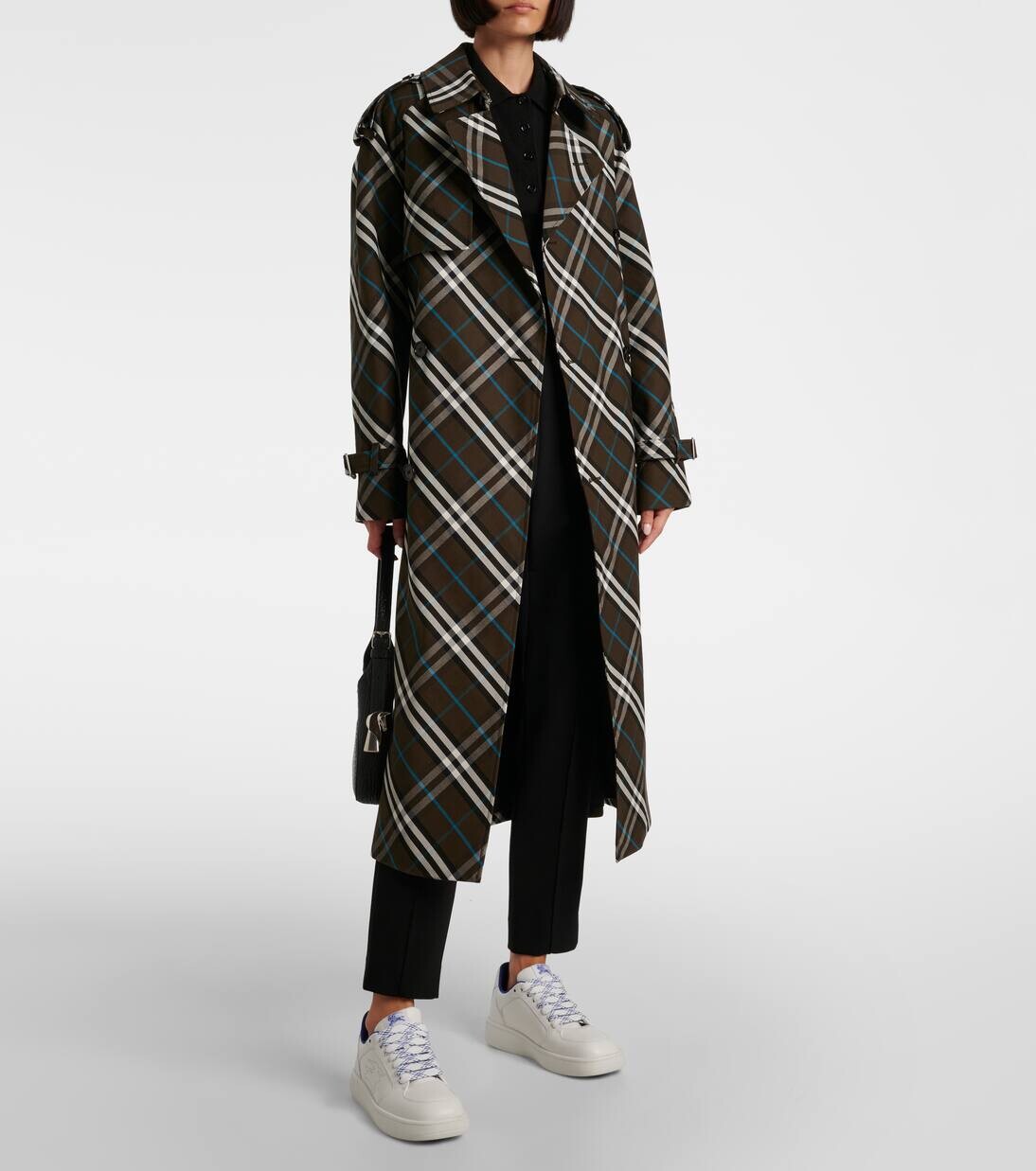 Новые кожаные кроссовки Box Burberry, белый — фото 3