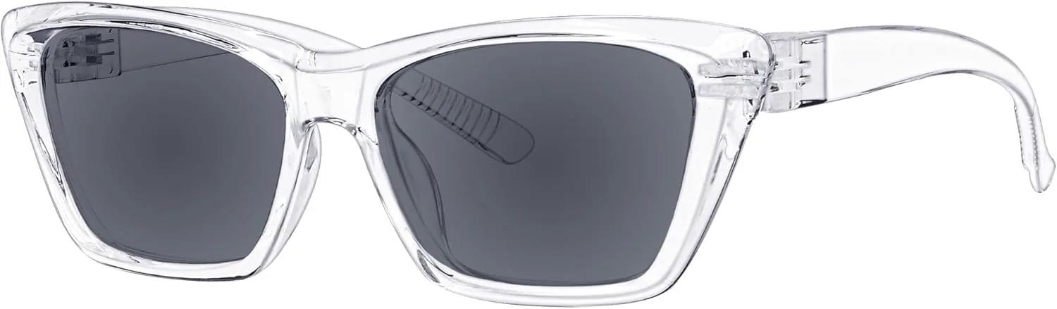 

Женские поляризованные солнцезащитные очки Eyekepper «кошачий глаз» без металлических линз, блокирующие блики UV400, с пружинными шарнирами без винтов, Clear