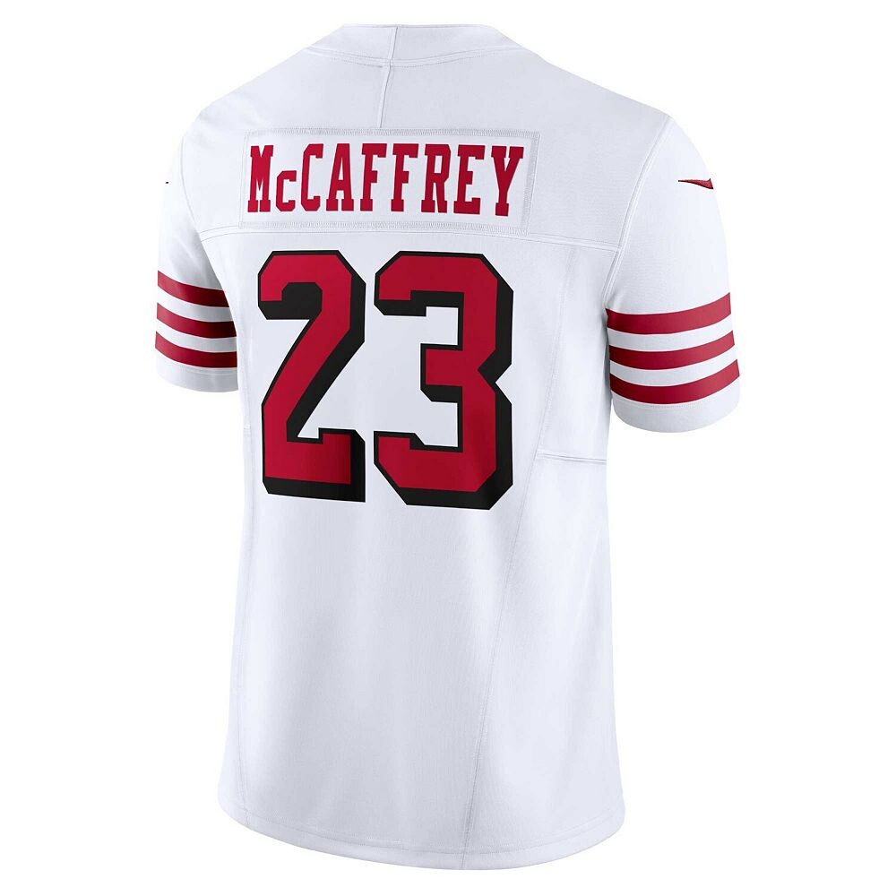Мужская обувь Nike Christian McCaffrey White San Francisco 49ers Alternate Vapor F. Ограниченный Джерси, белый — фото 4