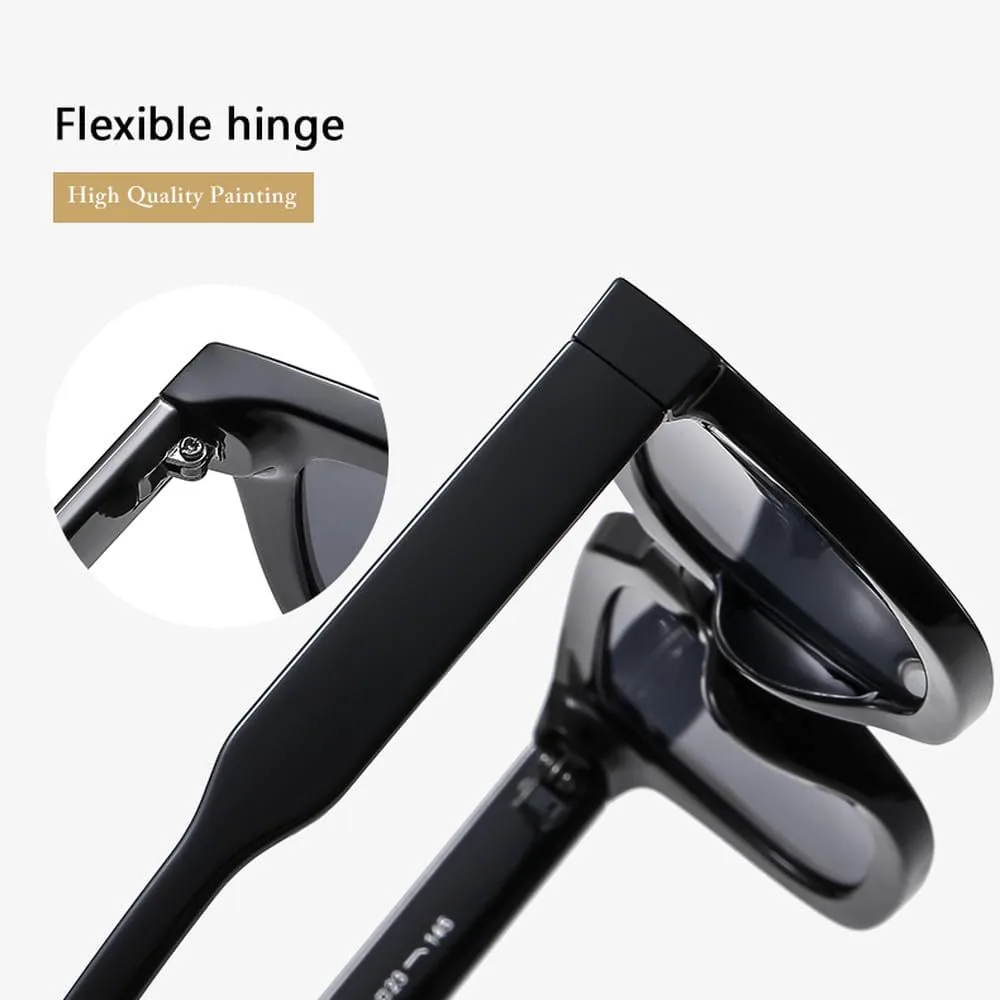 

Модные солнцезащитные очки 2027 года для женщин, ретро-очки с защитой от УФ-излучения UV400 для мужчин, трендовые солнцезащитные очки для женщин и мужчин MTZJH, Black