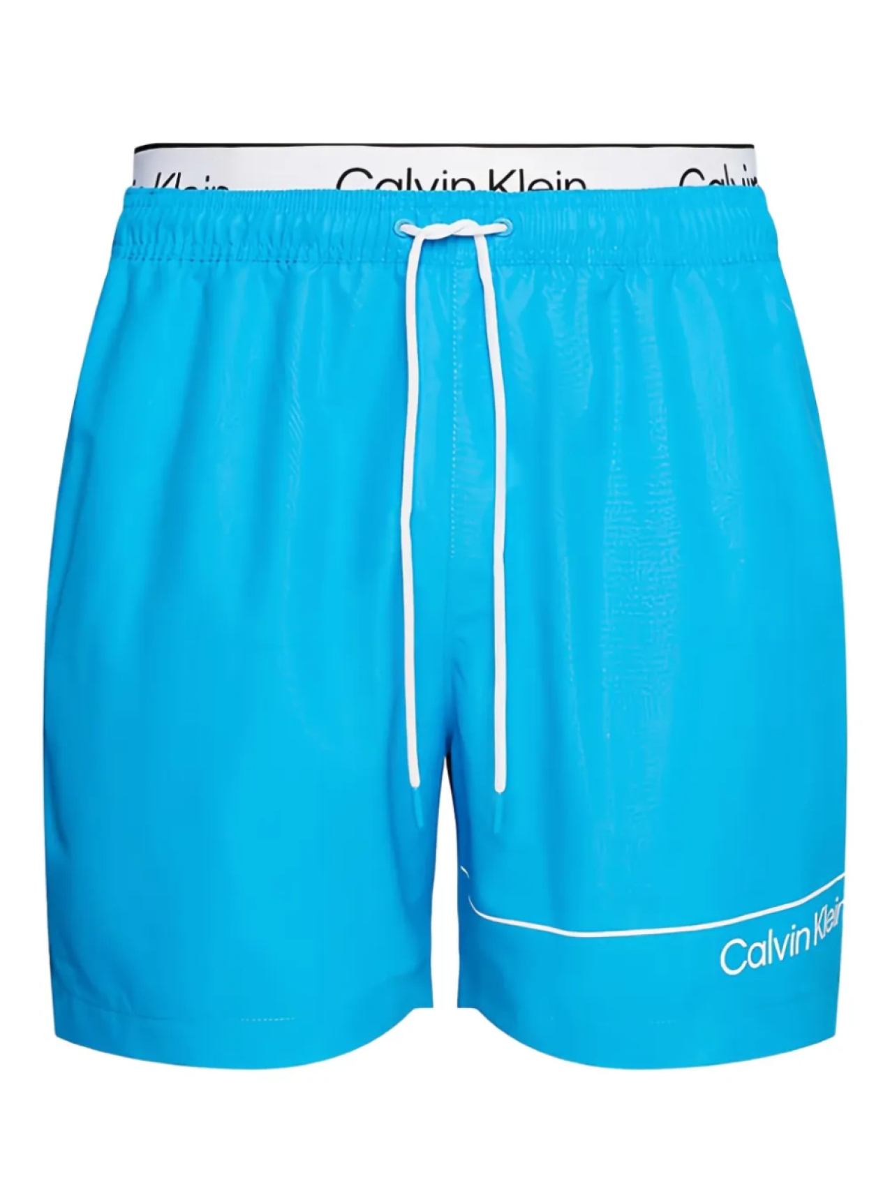 

Шорты для плавания с логотипом Calvin Klein на поясе, синий
