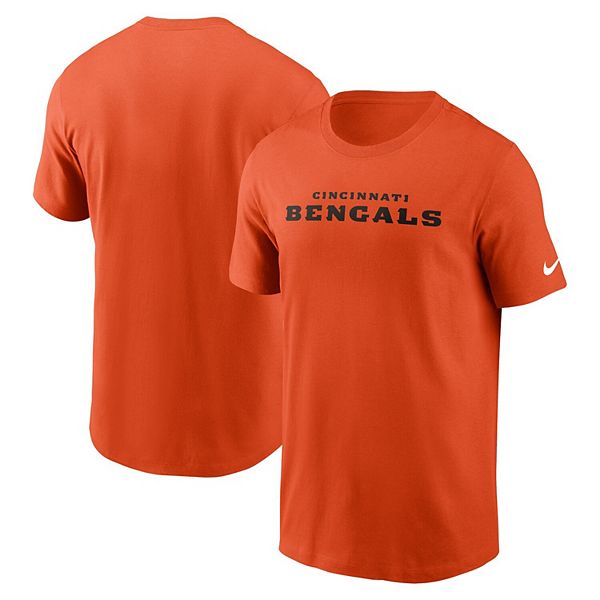 Мужская оранжевая футболка cincinnati bengals primetime wordmark essential Nike — фото 2