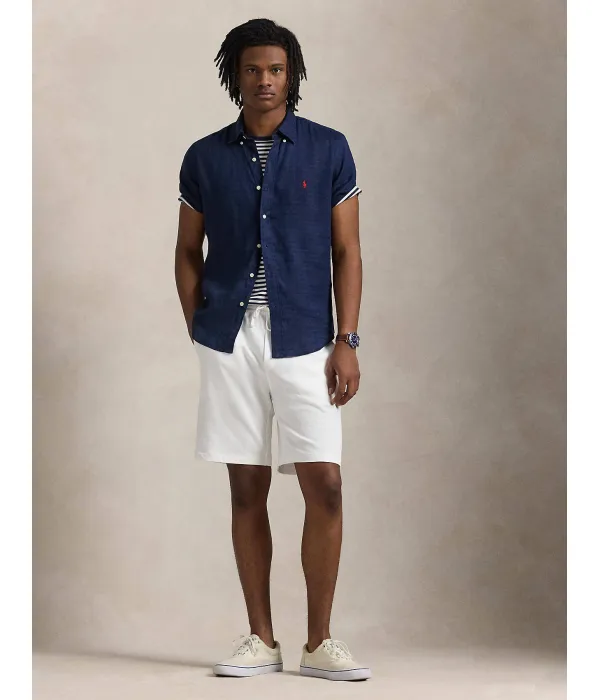 Льняная рубашка Custom fit Polo Ralph Lauren, синий — фото 3
