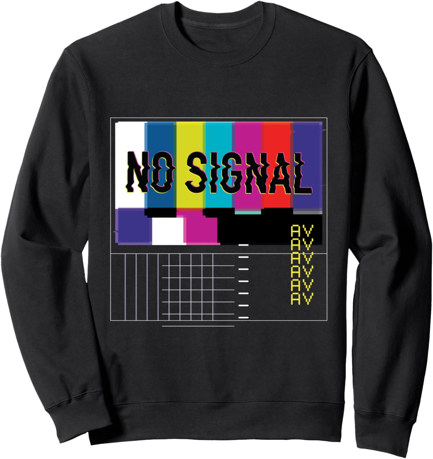 

Толстовка No Signal в футуристическом стиле Whopperwave Waporwave Aesthetic Style Apparels, черный