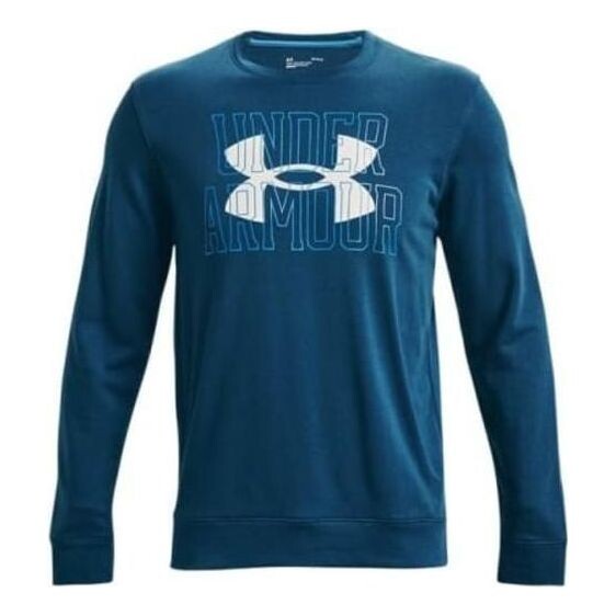 

Футболка rival terry long sleeve t-shirt 'blue' Under Armour, синий
