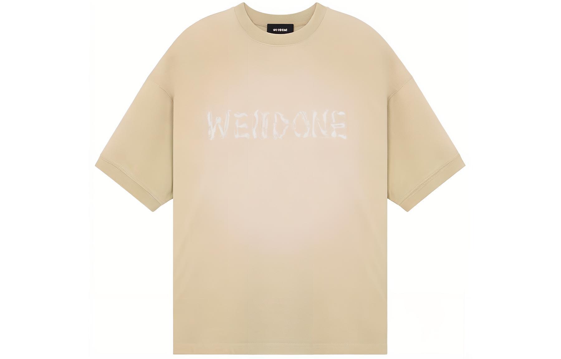

Футболка унисекс бежевая SS24 WE11DONE