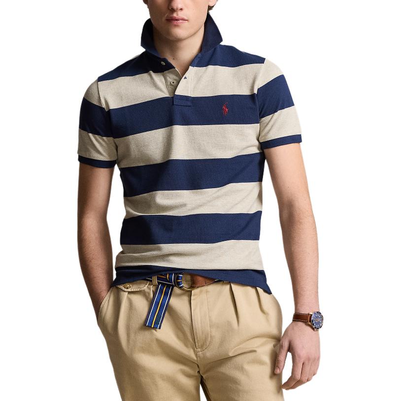 Polo Ralph Lauren Мужская поло-рубашка SS24, светло-серая — фото 4